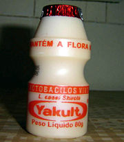 Brazilian Yakult, an example of the use of milk.