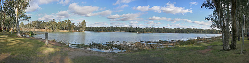 The confluence of the Darling and Murray Rivers at Wentworth, New South Wales