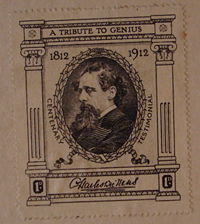 Stamp in "The Centenary Edition of The Works of Charles Dickens in 36 Volumes."