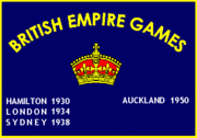 The Empire Games flag was donated in 1930 by the British Empire Games Association of Canada. The year and location of subsequent games were added until the 1950 games. The name of the event was changed to the British Empire and Commonwealth Games and the flag was retired as a result. 