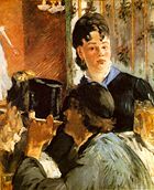Édouard Manet's painting The Waitress showing a woman serving beer