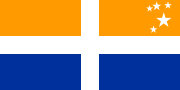 The Scillonian Cross, the unofficial flag of the Isles of Scilly.