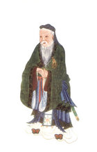 Confucius, illustrated in Myths & Legends of China, 1922, by E.T.C. Werner.