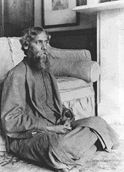 Tagore, photographed in Hampstead, England in 1912 by John Rothenstein.