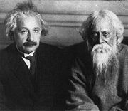 Tagore with Albert Einstein, 1930.