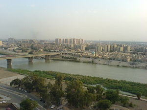 Tigris river in Baghdad