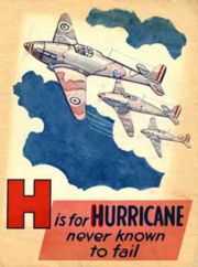 H is for Hurricane, British children's alphabet book from the Second World War