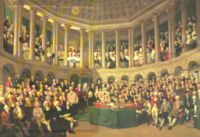 The Irish House of Commons by Francis Wheatley (1780).