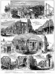 Scenes in Kingston after the 1882 fire.