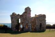 The ruins of the 16th century Sandsfoot Castle
