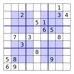 Hypersudoku puzzle. As seen in The Age