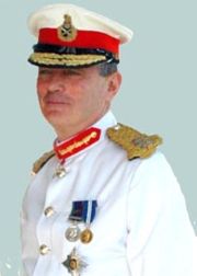 The Governor of Gibraltar, Lieutenant General Sir Robert Fulton KBE.