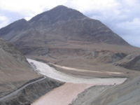 Confluence of Indus and Zanskar rivers, Ladakh, Jammu and Kashmir.