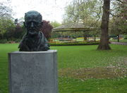 Bust of James Joyce in St. Stephen's Green, Dublin.