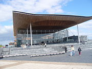 The Senedd in the daytime (The Welsh Assembly Building)