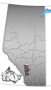 Location of Calgary in Alberta