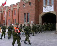 Mewata Armoury, an active part-time training garrison