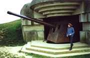 150 mm World War II German gun emplacement in Normandy.