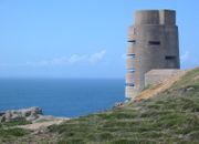 As part of the Atlantic Wall, between 1940 and 1945 the occupying German forces and the Organisation Todt constructed fortifications round the coasts of the Channel Islands such as this observation tower at Les Landes, Jersey