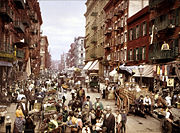 Mulberry Street, on Manhattan's Lower East Side, circa 1900