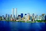 The pre-9/11 skyline of Lower Manhattan, August 2001