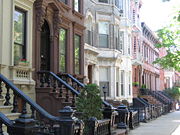 19th-century brownstone rowhouses in Brooklyn