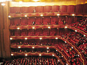 The auditorium of the Metropolitan Opera House at Lincoln Center for the Performing Arts