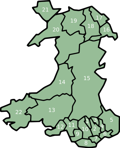 Image:Map Cymru 1996 gyda rhifau.svg