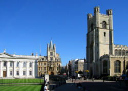 Left to Right: The Senate House, Gonville & Caius College and the University Church (Great St Mary's) from King’s Parade