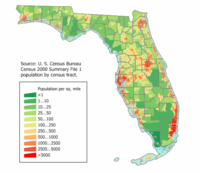 Florida Population Density Map