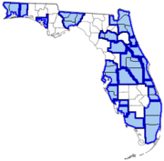 Distribution of Metropolitan Statistical Areas in Florida