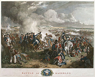 Robinson's print of the Battle of Waterloo, c. 1820.