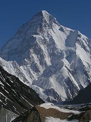 K2, 8,611 metres (28,250 ft),Karakoram Range,Pakistan.