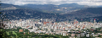 North-south view of central Caracas from Cerro El Ávila