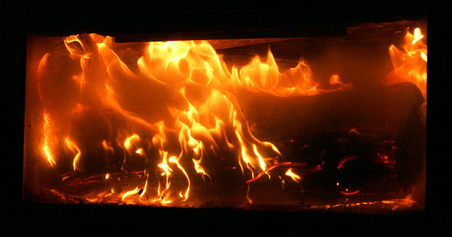 Image:Log in fireplace.jpg