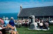 Open Air Sunday Morning Service at Saint Tudno's Church on the Great Orme