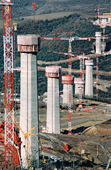 Pylons under construction