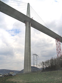 The view from underneath a pylon