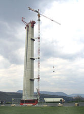 A pylon under construction