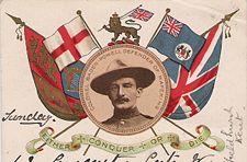 Baden-Powell on patriotic postcard in 1900