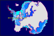 Size comparison Europe-Antarctica.