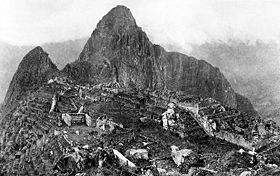 View of the city of Machu Picchu in 1911.