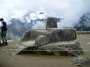 The Intihuatana ("sun-tier") is believed to have been designed as an astronomic clock by the Incas