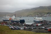 The new ferry Smyril enters the Faroe Islands