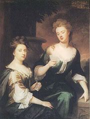 The Duchess of Marlborough (right) playing cards with her closest friend, Barbara, Lady Fitzharding, by Sir Godfrey Kneller, c. 1702