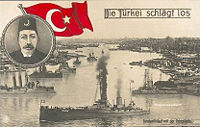 The Ottoman Navy at the Golden Horn in Constantinople, in the early days of the First World War