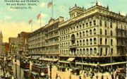8th and Market Street, showing the Strawbridge and Clothier department store, 1910s.