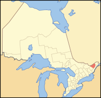 Location of the City of Ottawa in the Province of Ontario