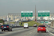 Bandeirantes highway, one of the main lines connecting with the interior of the state of São Paulo. In the photo to enter the city of São Paulo.