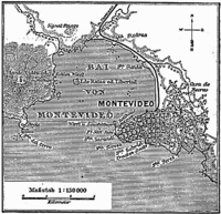 1888 German map of Montevideo
